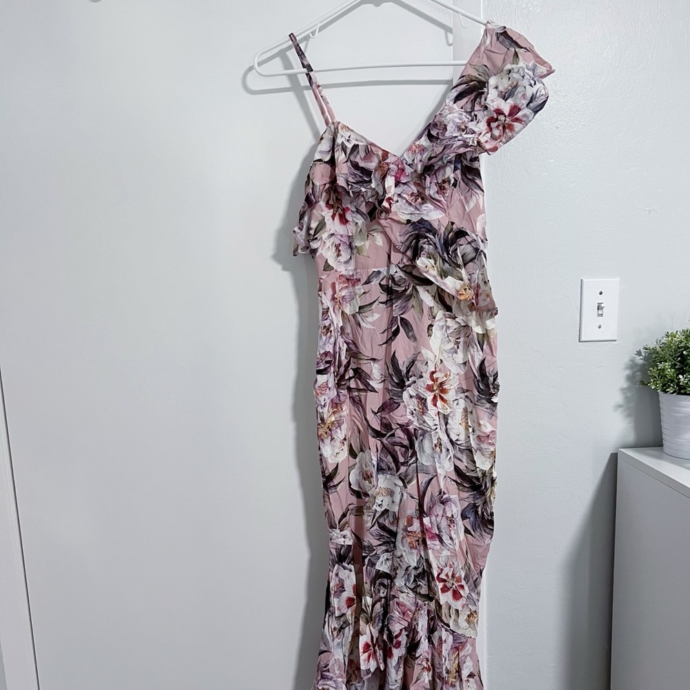 ASOS Ruffle Floral Petite Dress - Picture 2 of 5
